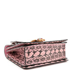 Snakeskin Sylvie Web Small Queen Margaret Top Handle Bag Pink