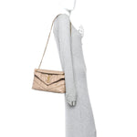 Lambskin Quilted Small Loulou Puffer Monogram Chain Satchel Dark Beige