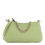 GG Grainy Calfskin Emblem Super Mini Shoulder Bag Sage Leaf
