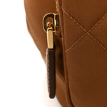 Re-Nylon Saffiano Stitched Re-Edition 1995 Chaine Drawstring Bucket Bag Brandy