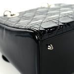 Patent Cannage Medium Lady Dior Black