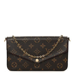 Monogram Pochette Felicie Chain Wallet Fuchsia