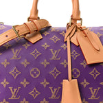 Calfskin Embroidered Monogram Speedy P9 Bandouliere 30 Golden Lotus Purple