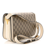 GG Supreme Monogram Horsebit 1955 Shoulder Bag Beige Mystic White