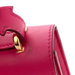 Smooth Calfskin Aileen Gancio Lock Shoulder Bag Pink