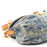 Monogram Denim Mini Pleaty Blue