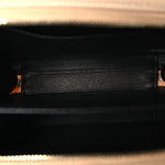 Caviar Quilted Small CC Filigree Vanity Case Beige Black