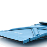 Calfskin The Curve Micro Crossbody Pouch Bag Blue