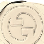 Sakai Be Green Calfskin Diagonal Stitched Mini Blondie Shoulder Bag Mystic White