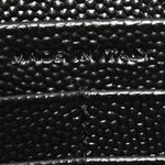 Grain De Poudre Matelasse Chevron Monogram Envelope Chain Wallet Black