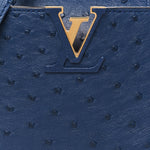 Ostrich Capucines Mini Indigo
