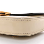 Vitello Vernice Mou Nano Baguette Belt Charm Latte