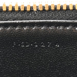 Patent Calfskin Triomphe Mini Vanity Case Black