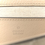 GG Supreme Monogram Textured Dollar Calfskin Web Mini Ophidia Envelope Shoulder Bag Beige Mystic White Oatmeal