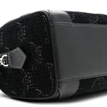 Lauretos Lurex Jacquard Small Ella Boston Bag Black