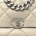 Lambskin Quilted Large Chanel 19 Flap Grey