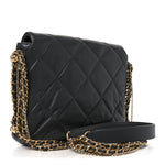 Lambskin Quilted Mini Crush On Chains Flap Bag Grey