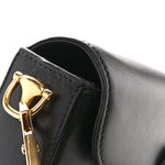 Azalea Calfskin Small Horsebit 1955 Chain Shoulder Bag Black