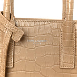 Calfskin Crocodile Embossed Nano Sac De Jour Brown