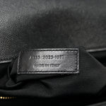 Grain De Poudre Matelasse Chevron Large Monogram Satchel Black