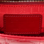 Patent Cannage Mini Lady Dior Red