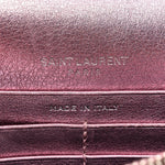 Metallic Calfskin Monogram Envelope Chain Wallet New Azalea