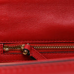 Vitello Medium Glam Lock Rockstud Flap Rubino