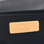 Lambskin Quilted Large Chanel 19 Flap Navy Blue
