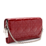 Patent Cannage Lady Dior Rendezvous Wallet On Chain Rouge Ceris
