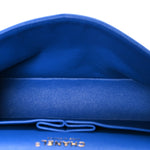 Lambskin Quilted Medium Double Flap Blue