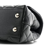Caviar Quilted Extra Mini Coco Handle Flap Black