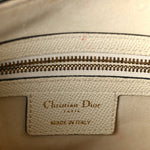 Grained Calfskin Saddle Bag White