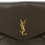 Grained Lambskin Large Cassandre Envelope Pouch Light Musk