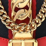Calfskin Mini Sylvie Chain Shoulder Bag Hibiscus Red