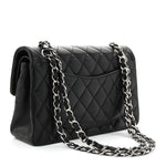 Lambskin Quilted Small Double Flap Black