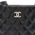 Calfskin Quilted Crossbody Bag Black