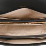 GG Supreme Monogram Horsebit 1955 Soft Small Shoulder Bag Beige Black