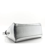 Vitello Catalan Mirror Mini Peekaboo Iconic Satchel Argento