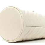 Calfskin Matelasse Mini GG Marmont 2.0 Bucket Bag White