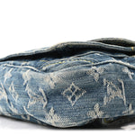 Monogram Denim Bum Bag Blue