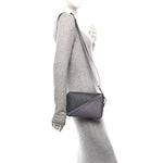 Glazed Fabric Vitello Liberty FF 1974 Diagonal Medium Camera Case Grey