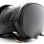Lambskin Quilted Logo Mini Backpack Black