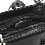 Ceramic Effect Deerskin Jeweled Swan Lady Dior Black