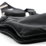 Re-Nylon Saffiano Re-Edition 2000 Double Zip Crossbody Bag Black