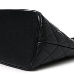 Caviar Quilted Medallion Tote Black