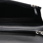 Lambskin Camellia Studded Wallet on Chain WOC Black