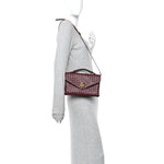 Nappa Intrecciato Knot Lock Top Handle Crossbody Bag Barolo