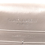 Calfskin Crocodile Embossed Kate Monogram Tassel Chain Wallet Fog