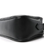 Calfskin Matelasse Monochrome Small GG Marmont Chain Shoulder Bag Black