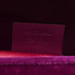 Velvet Matelasse Medium GG Marmont Shoulder Bag Fuchsia Violet Cyclamen
